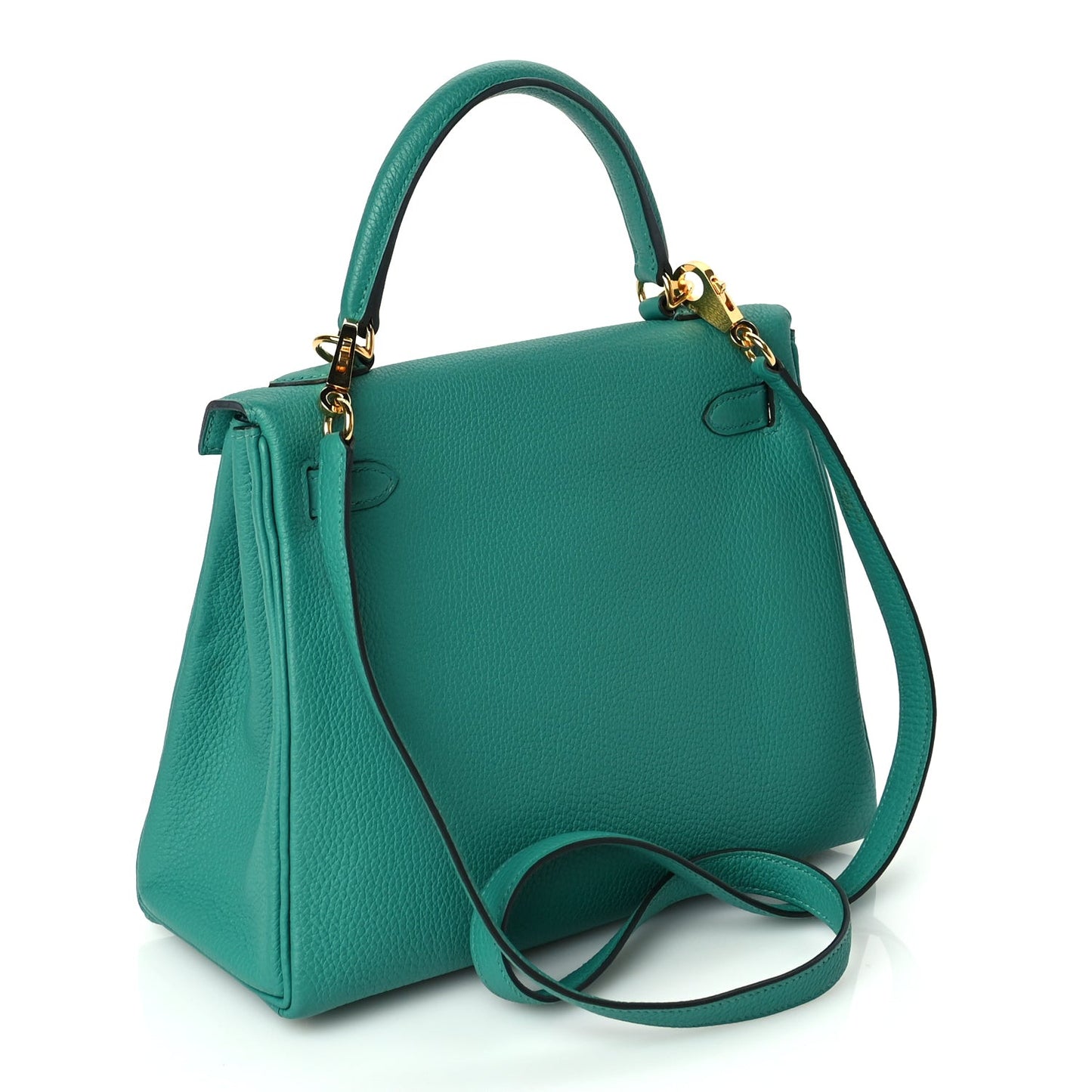 HERMES Togo Kelly Retourne 25 Vert Verone