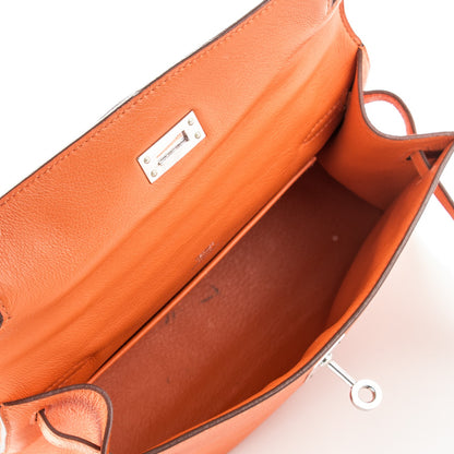 Hermes Swift Kelly Pochette Clutch Orange 5 of 20