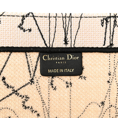 Christian Dior Canvas Embroidered Large Zodiac Book Tote Latte Multicolor 5 of 7