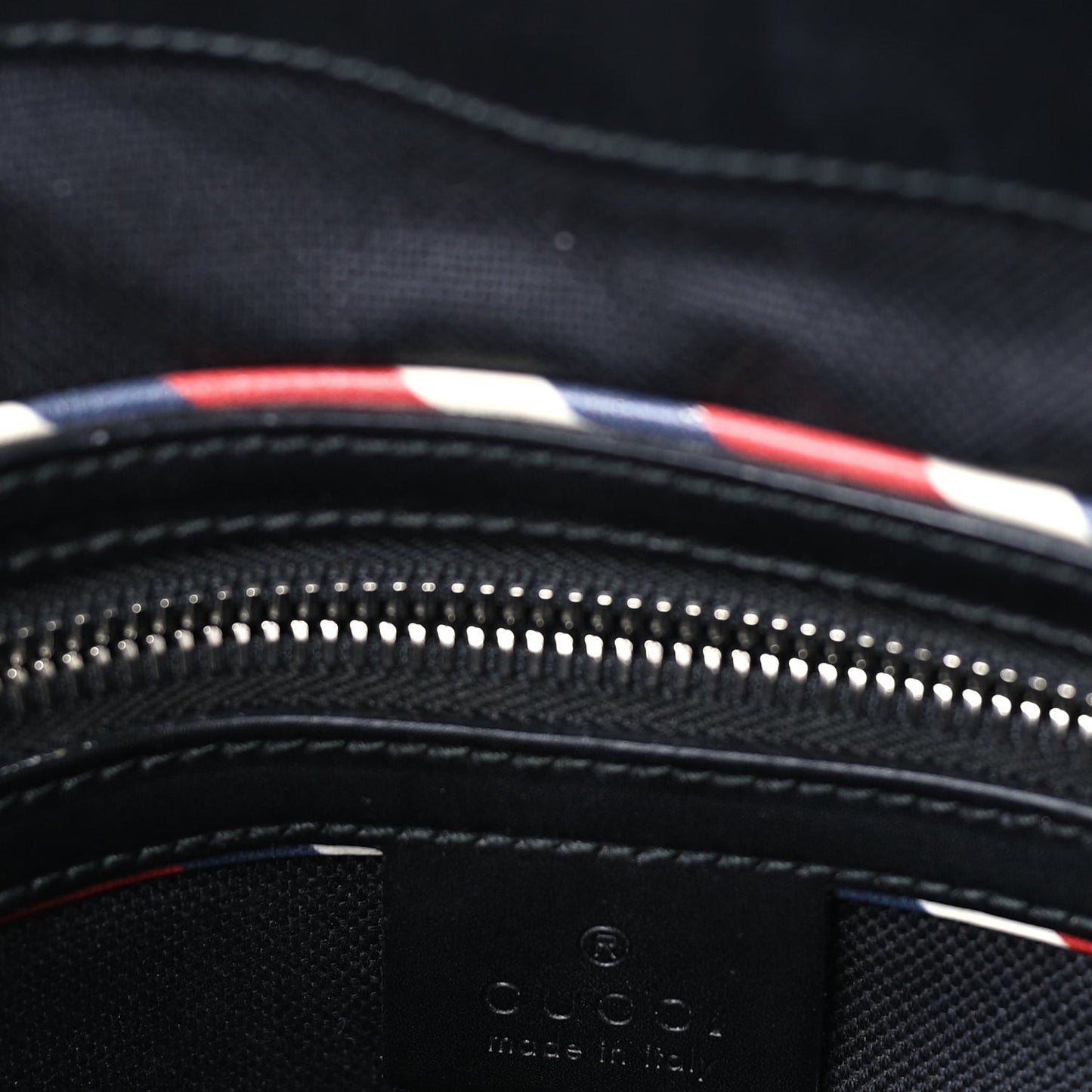 GG Supreme Monogram Night Courrier Flat Messenger Bag Black Multicolor