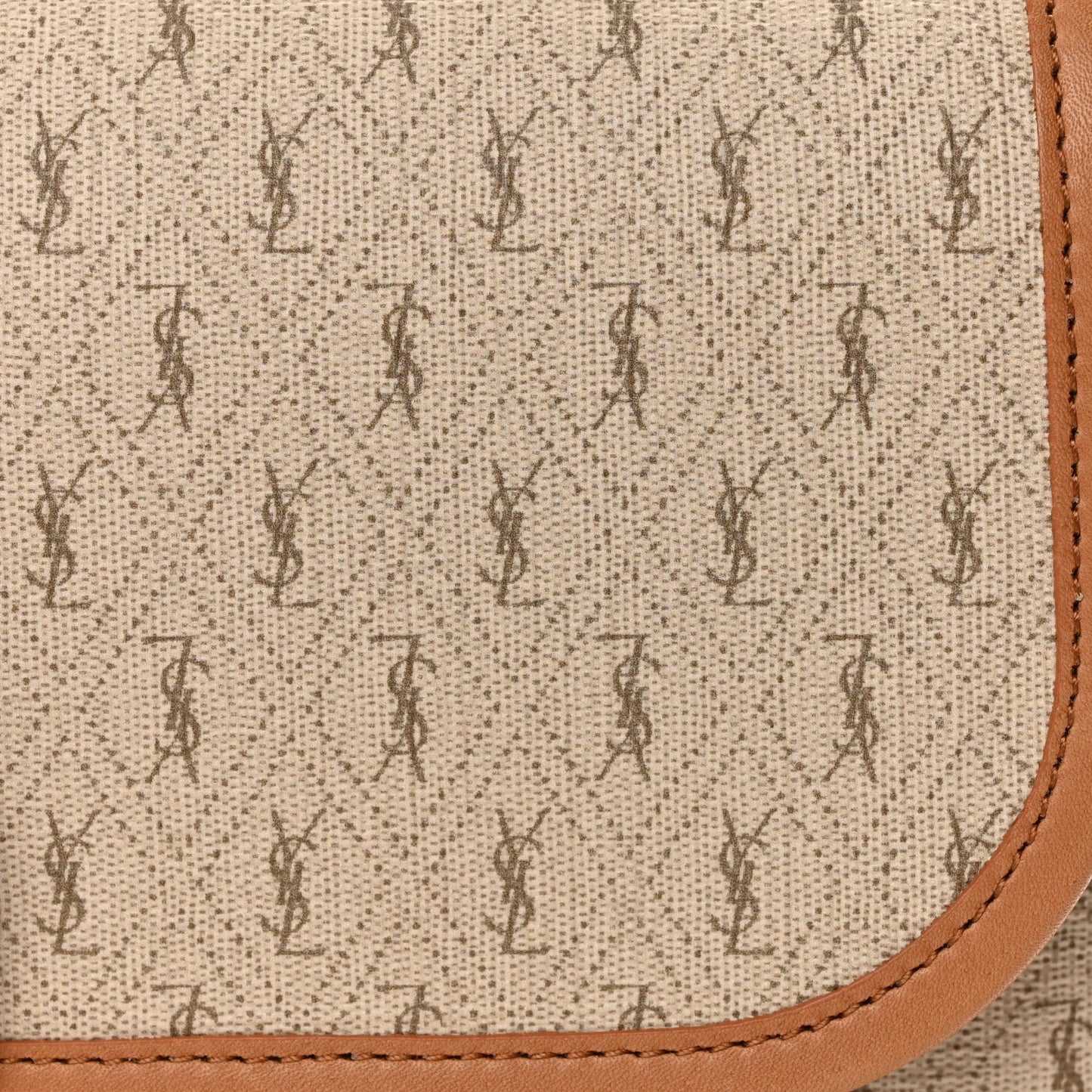 Canvas All-Over Monogram Small Le Monogramme Satchel Beige Kaki Brown Gold
