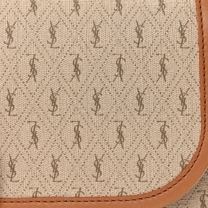 Saint Laurent Canvas All-Over Monogram Small Le Monogramme Satchel Beige Kaki Brown Gold 7 of 11