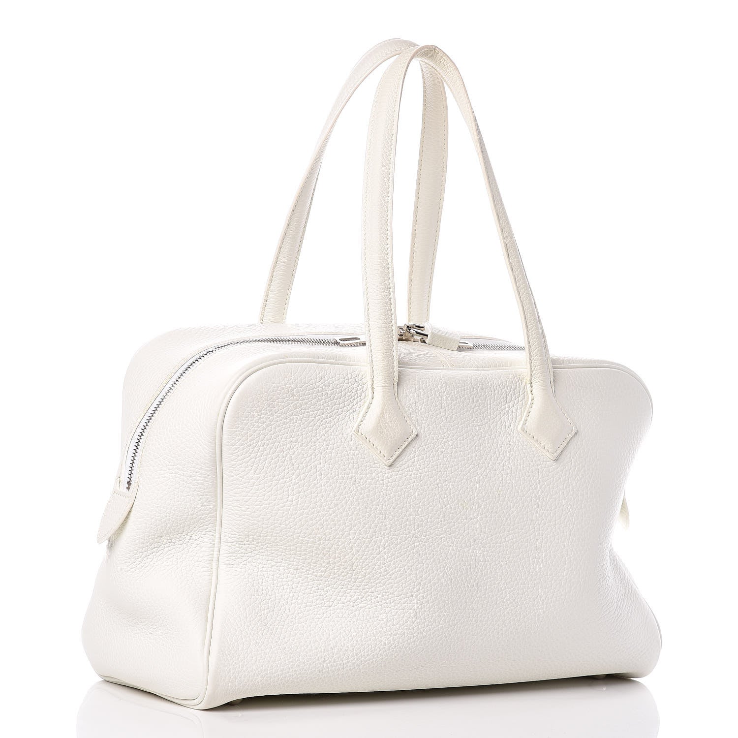 Hermes Taurillon Clemence Victoria II 35 White 3 of 19