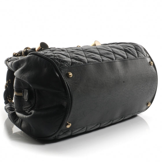 Chanel Distressed Lambskin Lady Braid Bowler Black 4 of 7