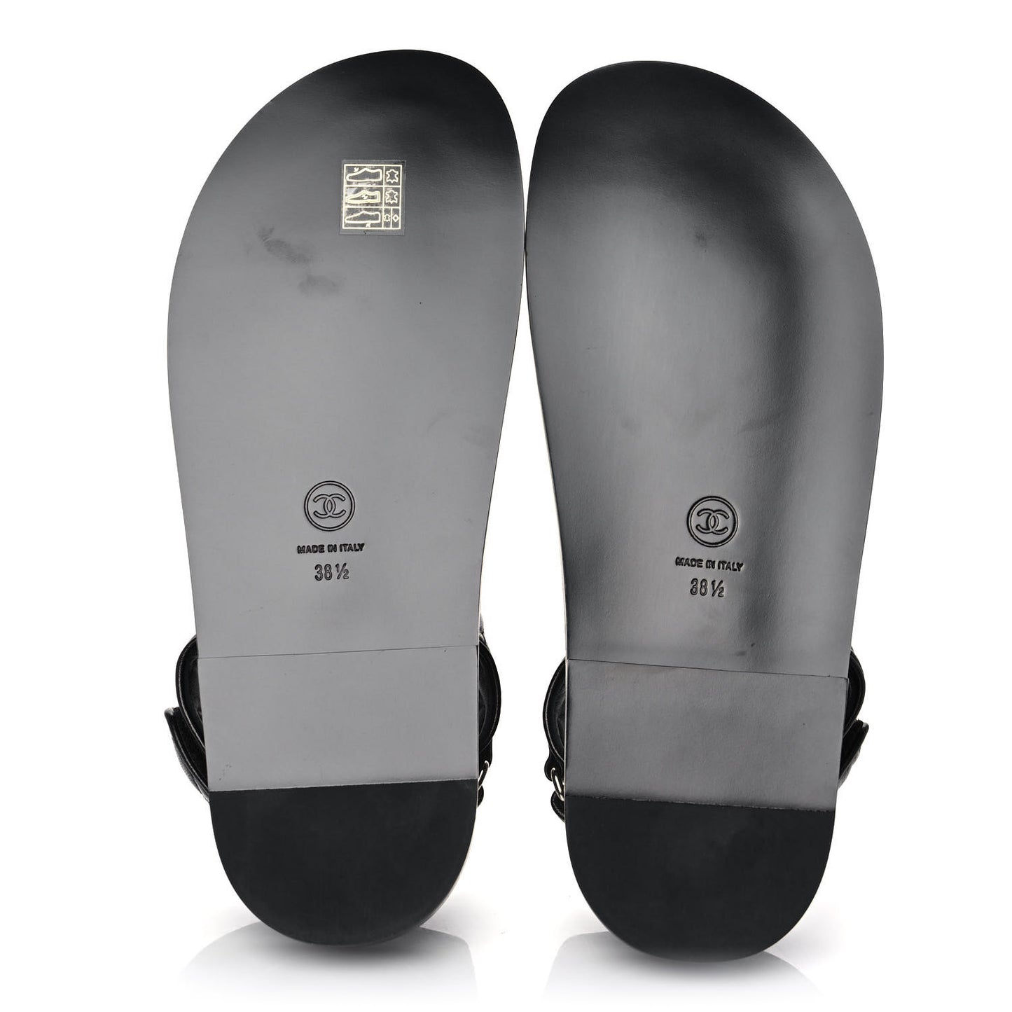 Lambskin Velcro Dad Sandals 38.5 Black
