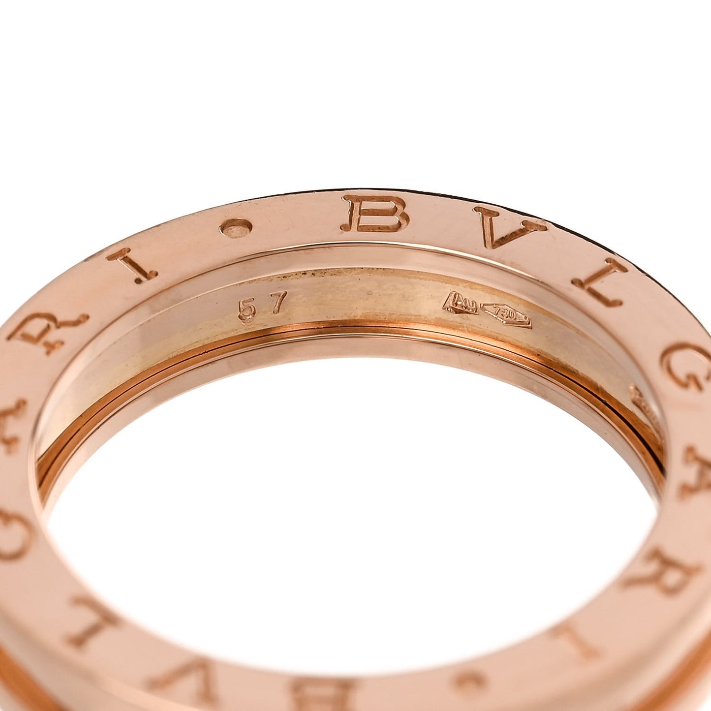 18K Rose Gold B.Zero1 One-Band Ring 57 8
