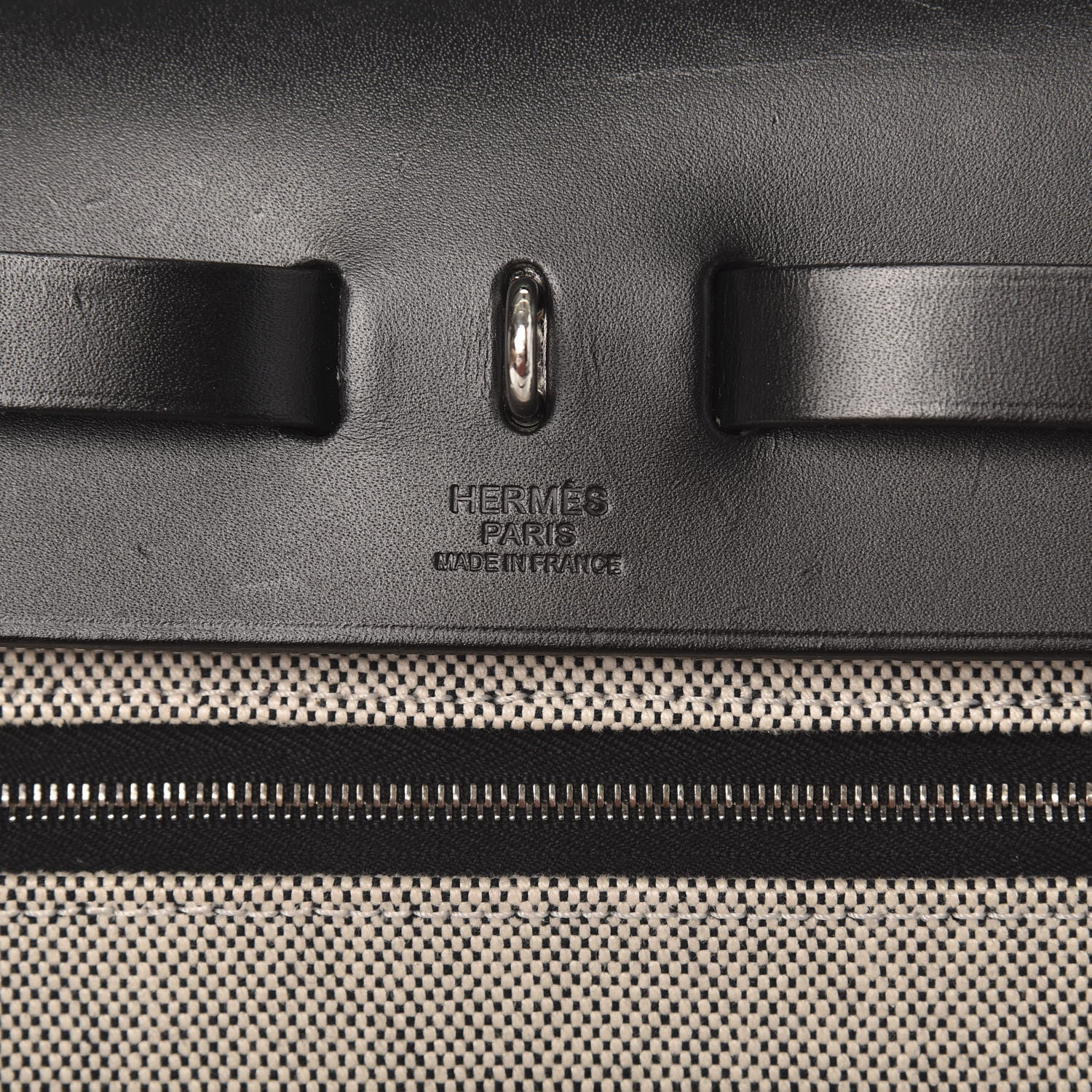 Hermes Toile H Berline Vache Hunter Herbag Zip PM 31 Black Ecru 6 of 12