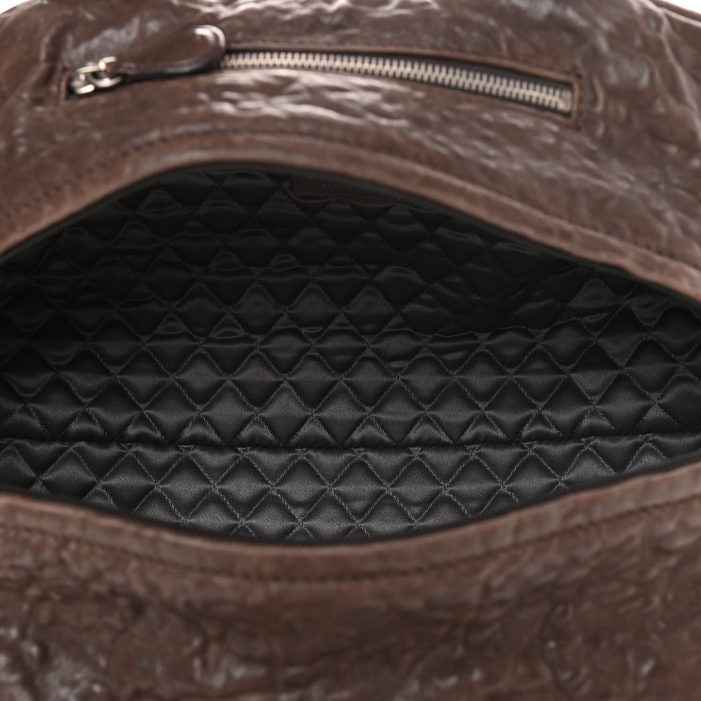 Distressed Lambskin Le Marais Bowler Brown