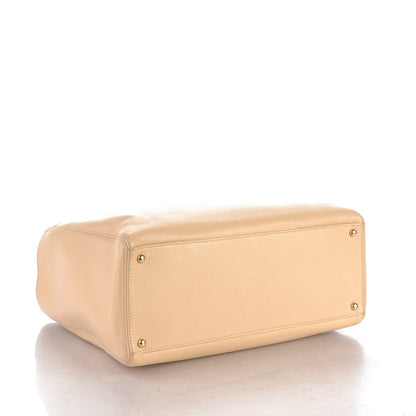 Chanel Calfskin Cerf Executive Shopper Tote Beige 4 of 7