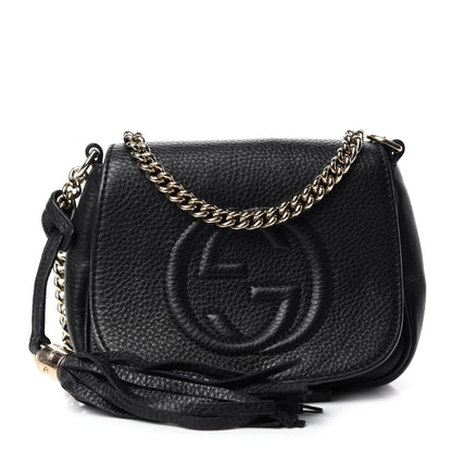 Gucci Pebbled Calfskin Small Soho Flap Crossbody Black 1 of 13