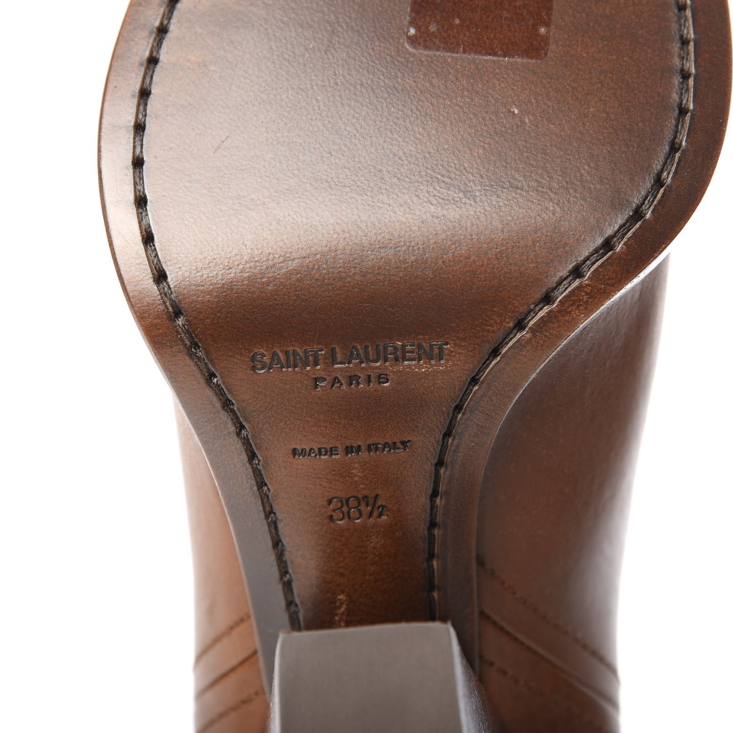 Calfskin Theo 95 Zip Boot 38.5 Cognac