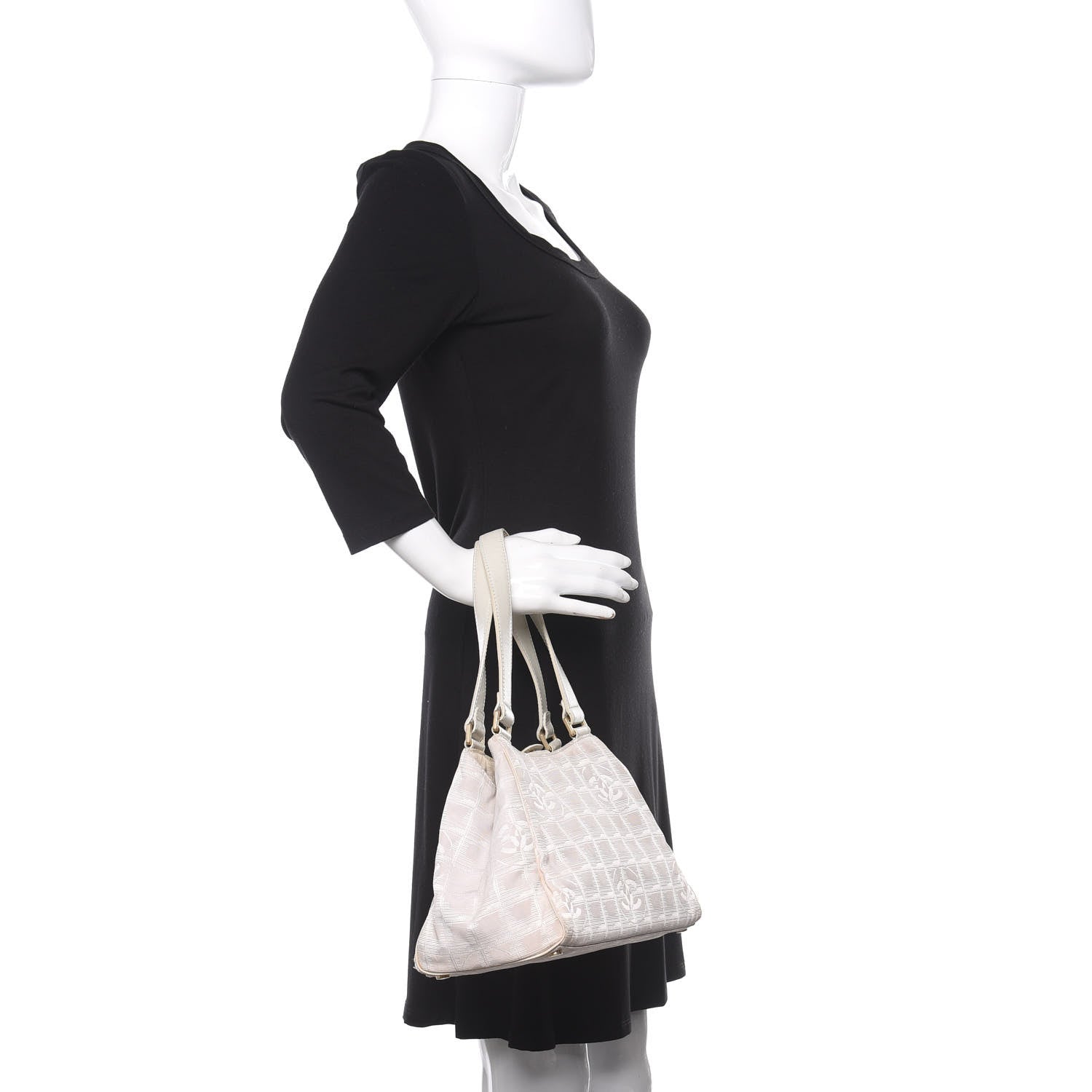 Chanel Nylon Travel Shoulder Bag White 2 of 16