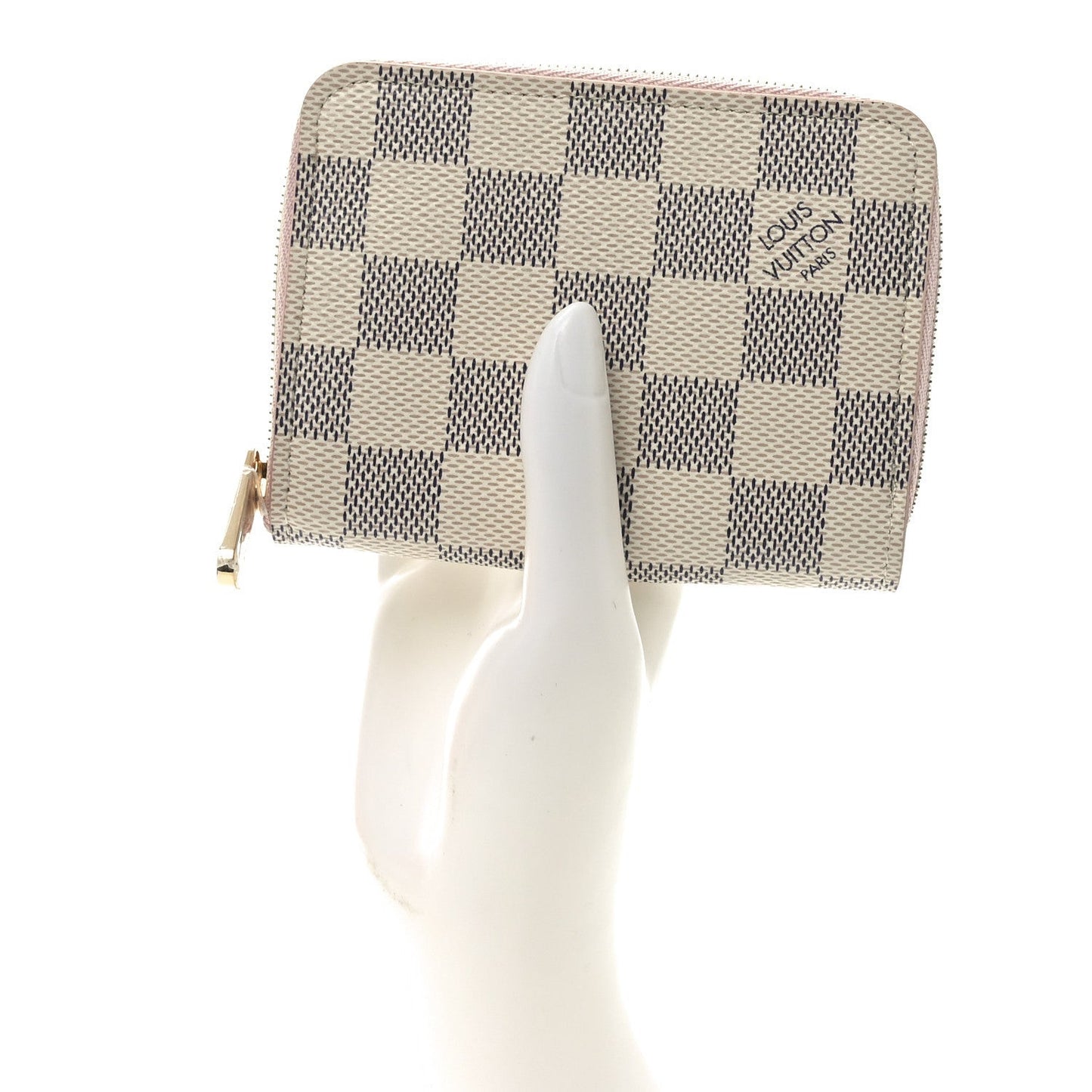 Damier Azur Zippy Coin Purse Rose Ballerine