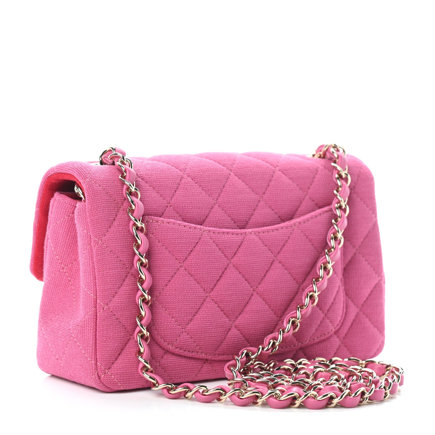 Jersey Quilted Mini Rectangular Flap Pink