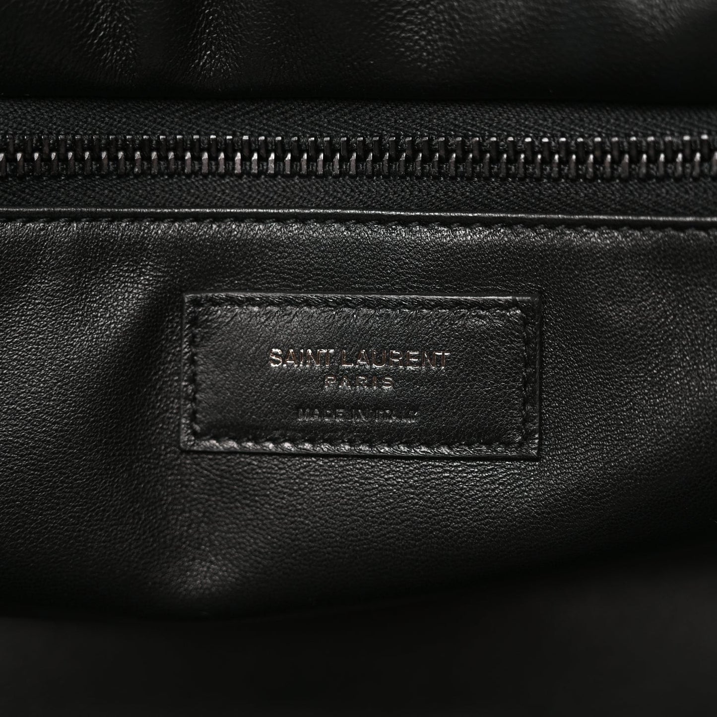 Lambskin Wide Puffer Tote Black Black