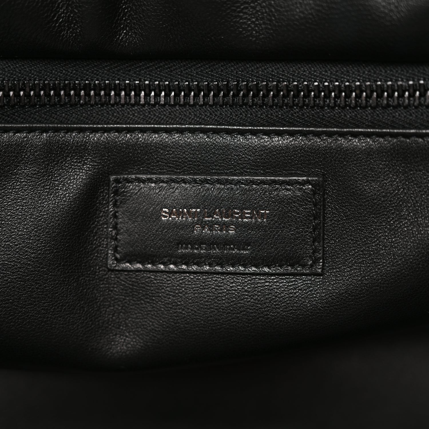 Saint Laurent Lambskin Wide Puffer Tote Black Black 5 of 8