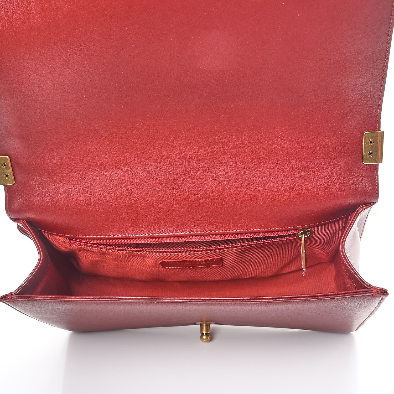 Chanel Lambskin Quilted New Medium Boy Flap Dark Red 5 of 10