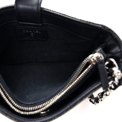 Chanel Canvas Deauville Phone Holder Crossbody Dark Blue 5 of 14