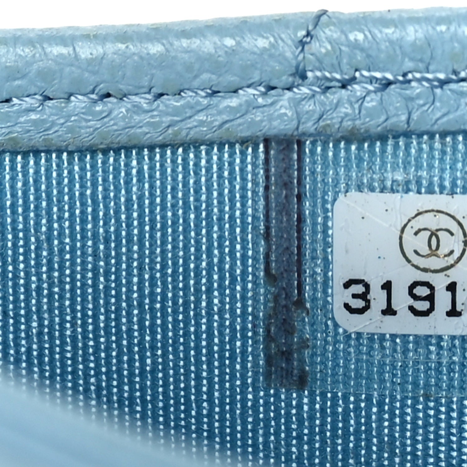 Chanel Caviar Quilted Card Holder Blue 8 of 8