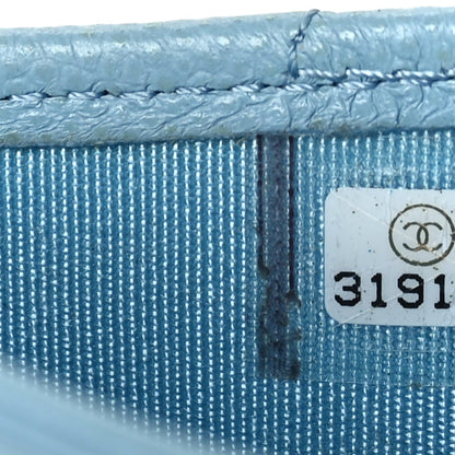 Chanel Caviar Quilted Card Holder Blue 8 of 8