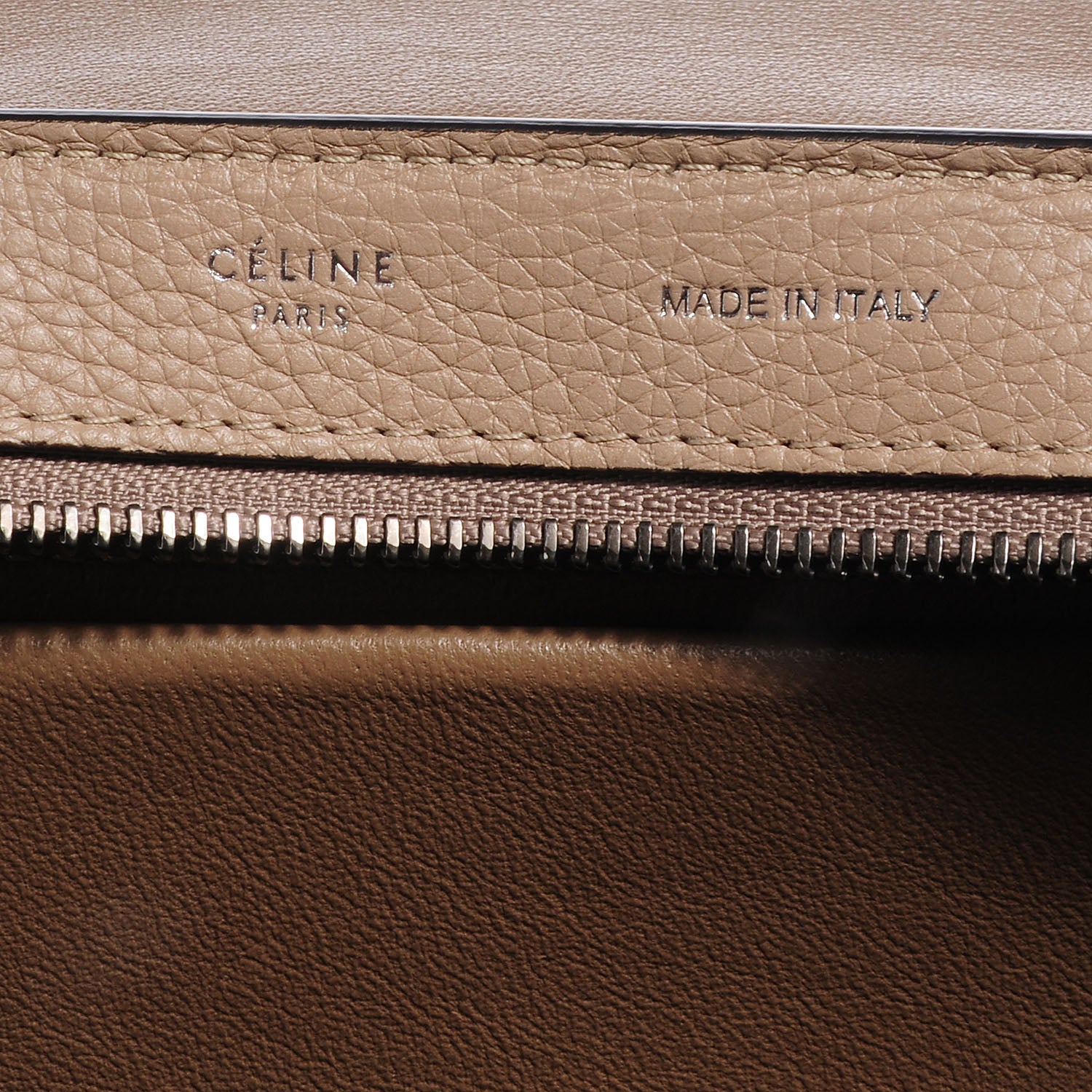 Celine Drummed Leather Suede Mini Trapeze Dune 5 of 7