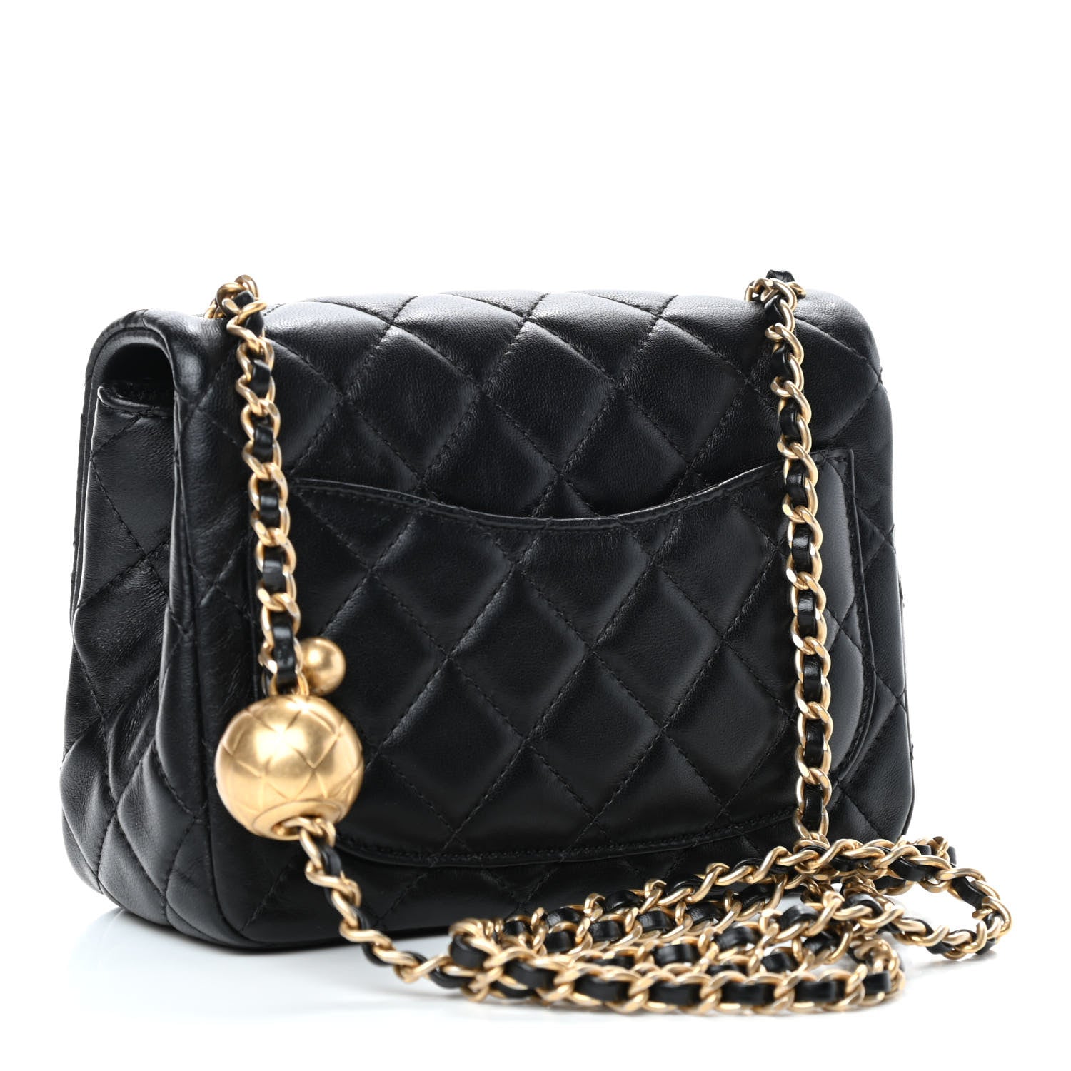 Chanel Lambskin Quilted Mini Pearl Crush Flap Black 2 of 4