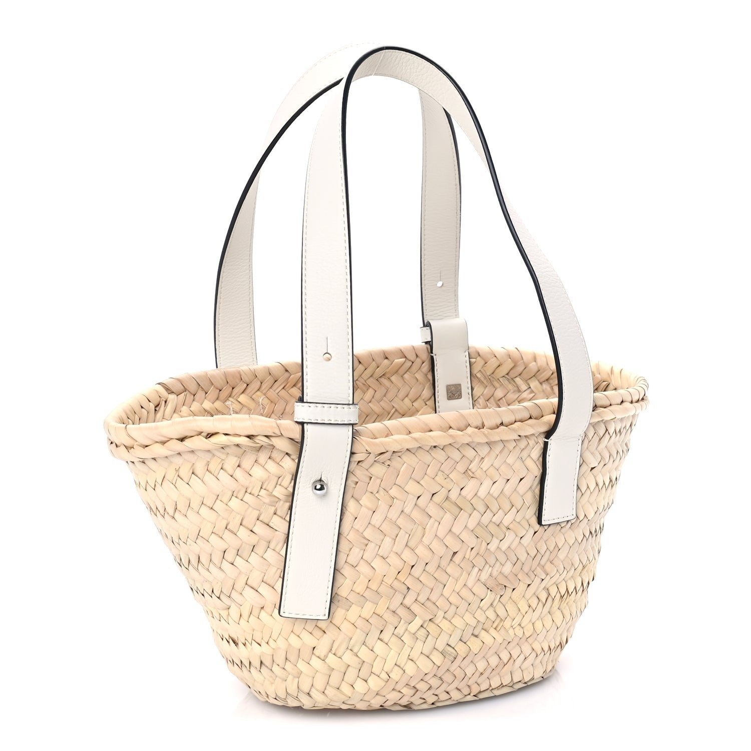 Loewe Raffia Mini Basket Tote Bag Natural White Natural white 3 of 9