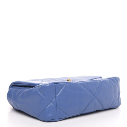 Chanel Lambskin Quilted Medium 19 Flap Blue 4 of 11
