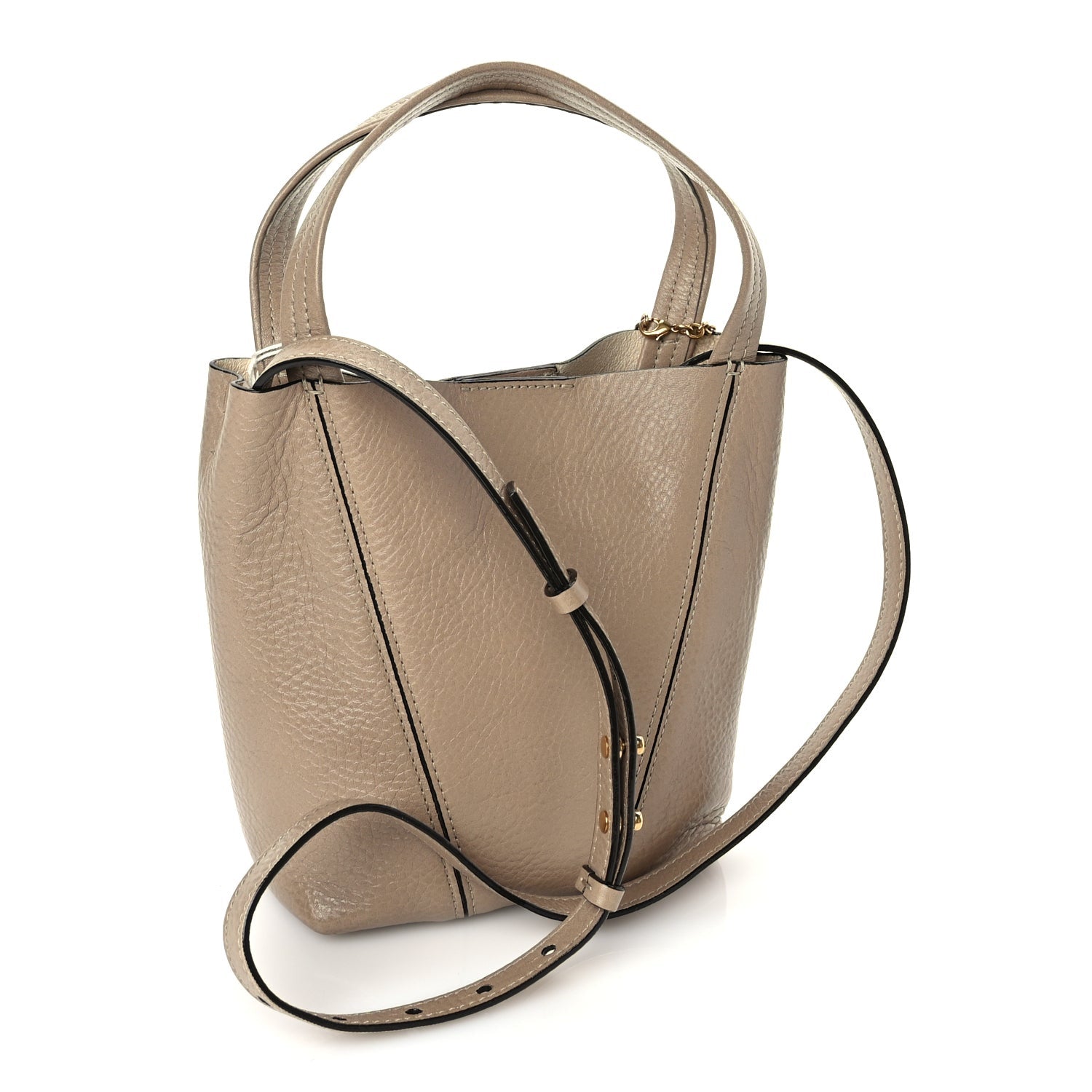 Chloe Grained Calfskin Small Spin Tote Boyish Brown 2 of 8