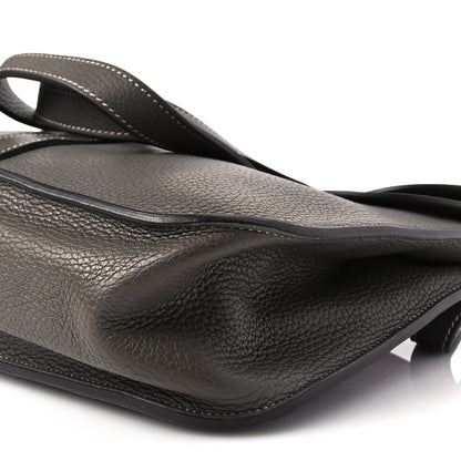 Hermes Taurillon Clemence Halzan 31 GM Etoupe 9 of 10