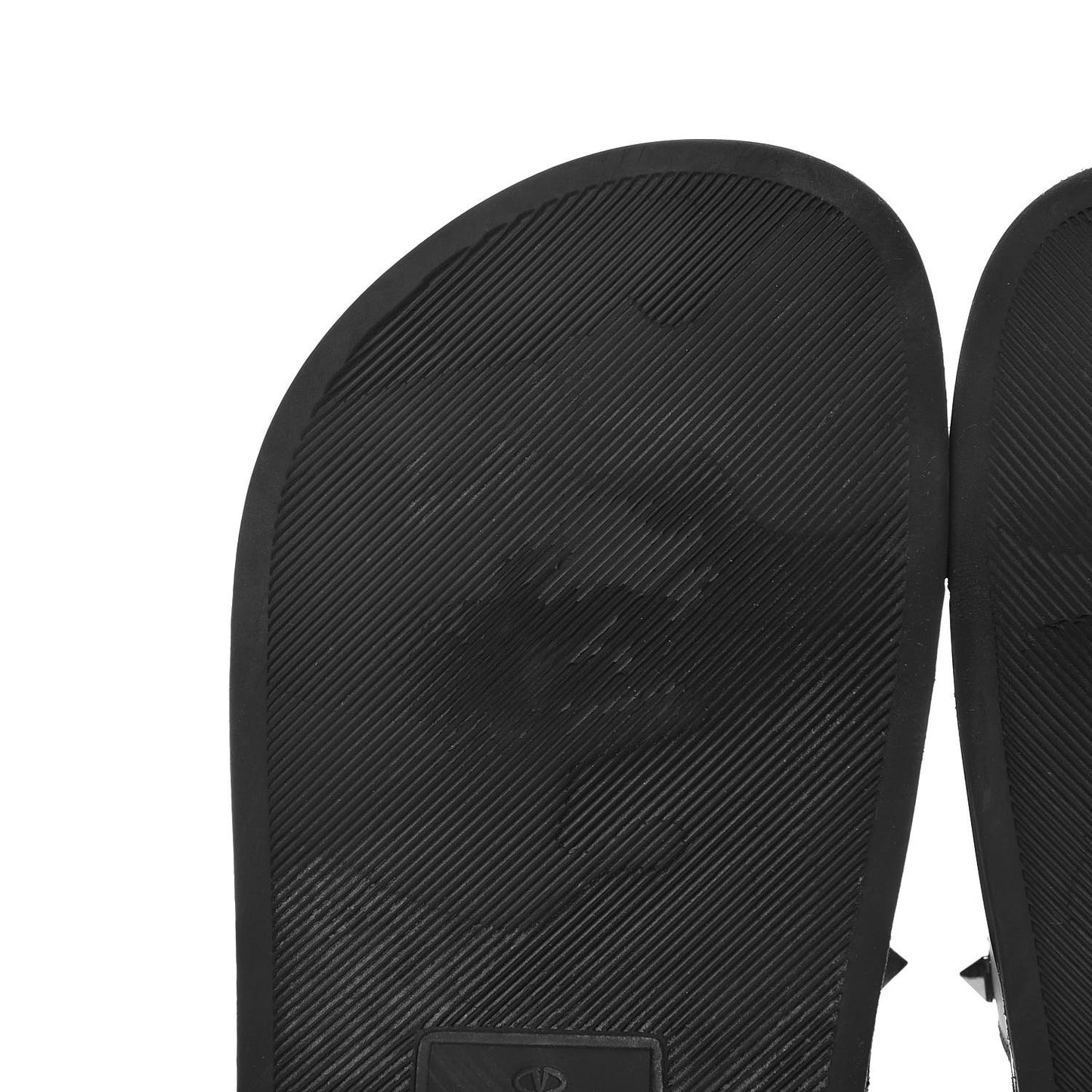 Rubber Rockstud Slide Sandals 41 Black