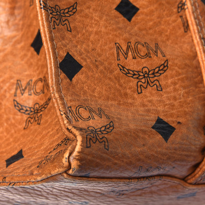 MCM Visetos Shopper Tote Cognac 7 of 7