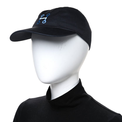 Hermes Cotton Canvas Miles H Mors Cap 58 Marine 2 of 8