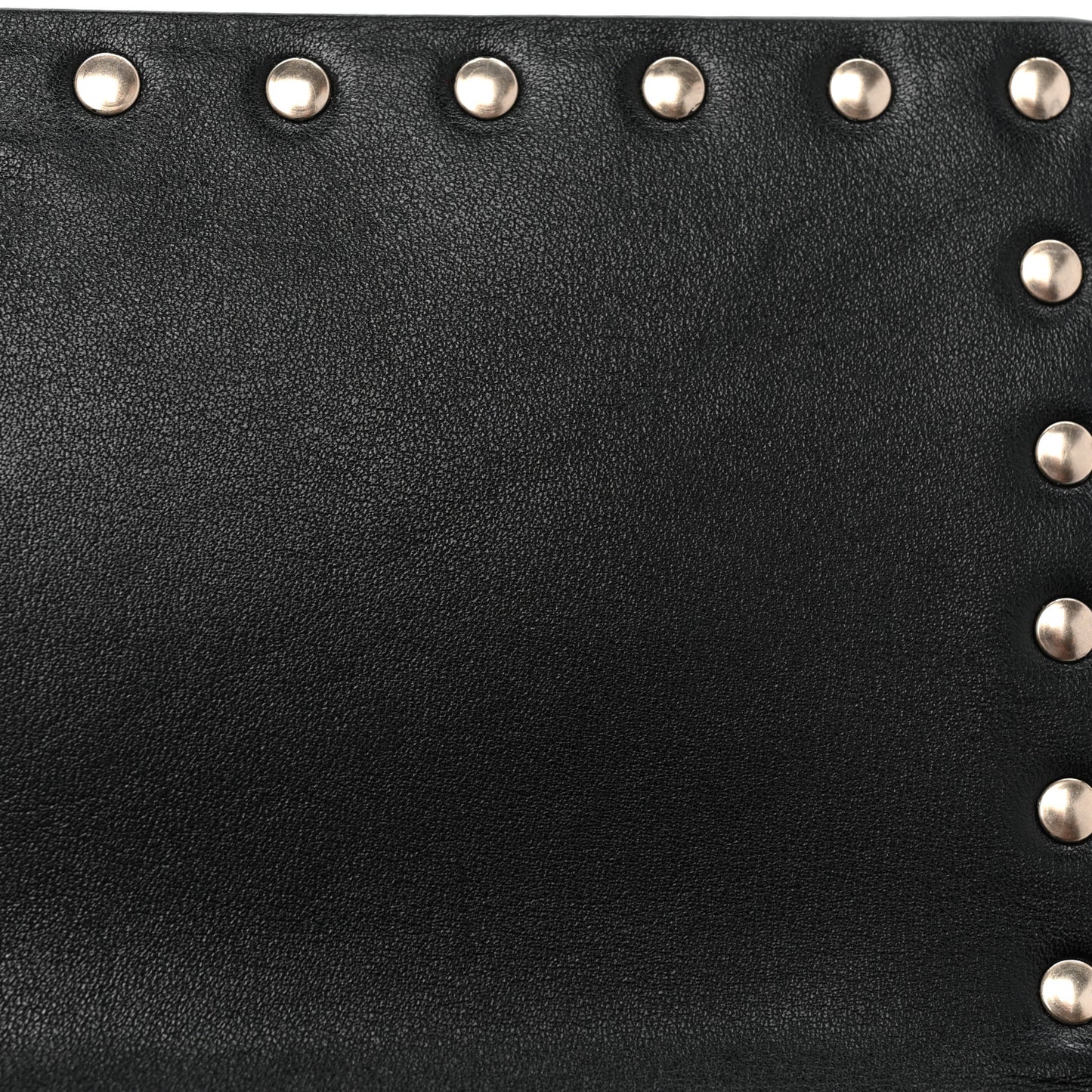 Vitello Rockstud Flap Wallet on Chain Black