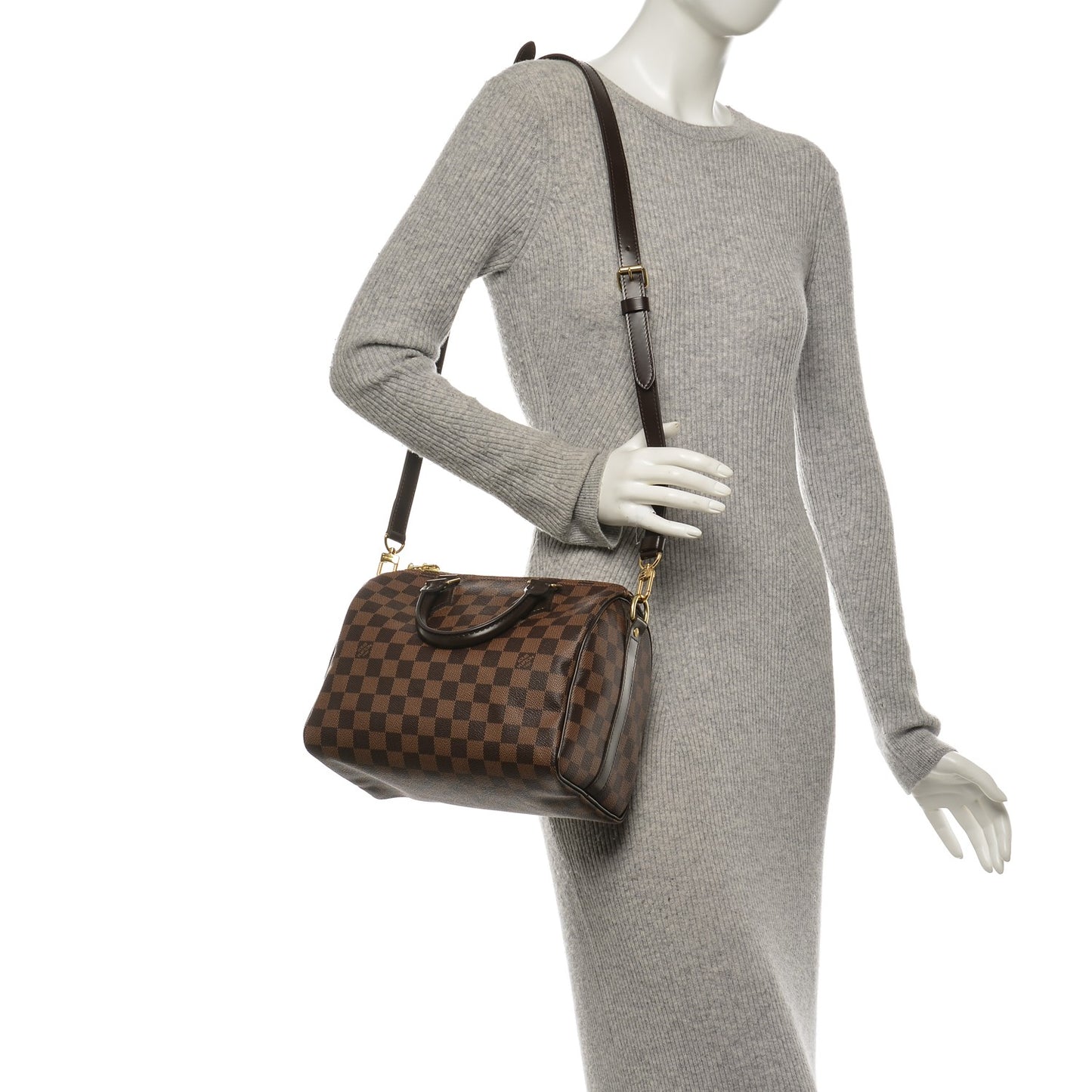 Damier Ebene Speedy Bandouliere 25