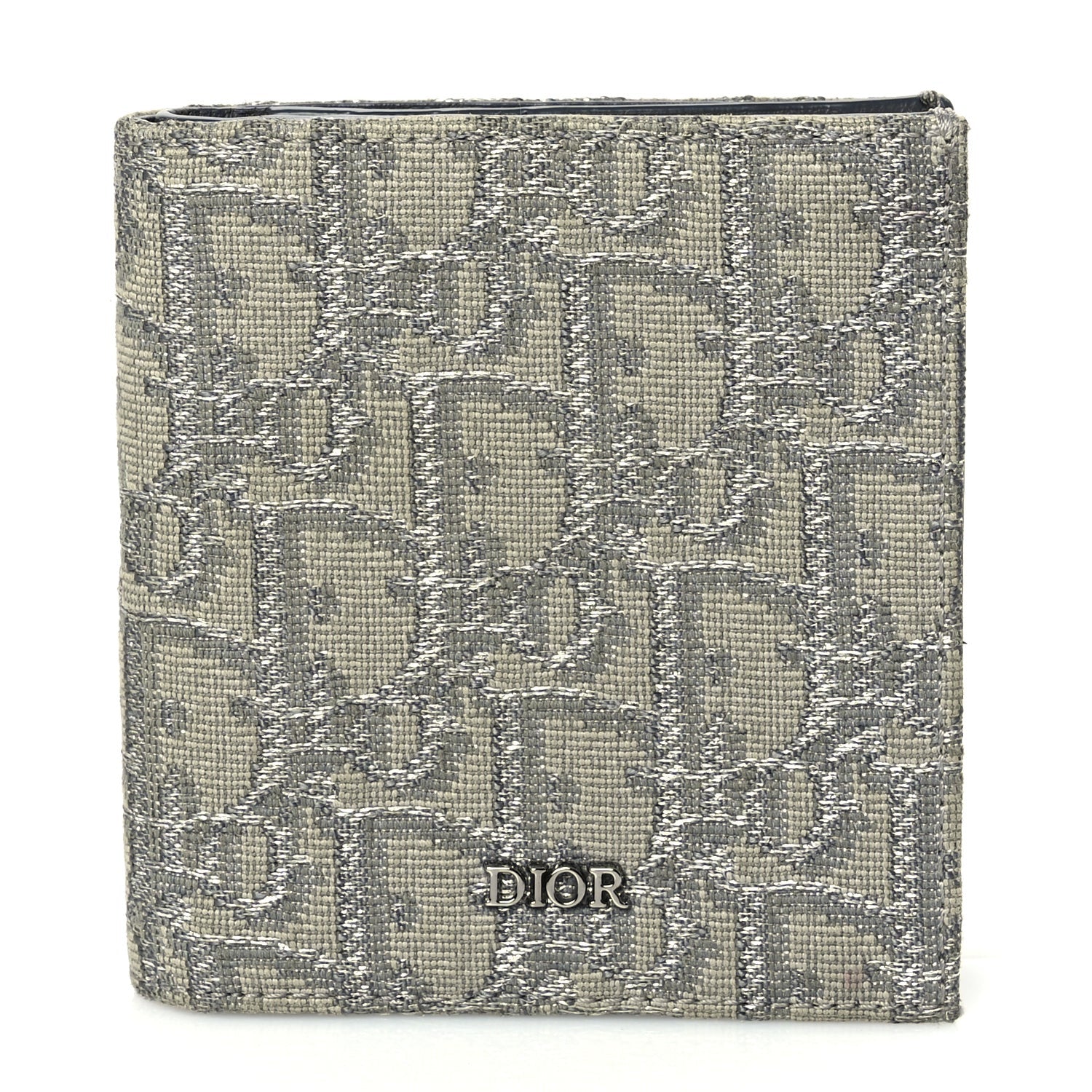Christian Dior Oblique Bi-Fold Card Holder Grey 1 of 7