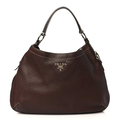 Prada Vitello Daino Hobo Bruciato 1 of 9