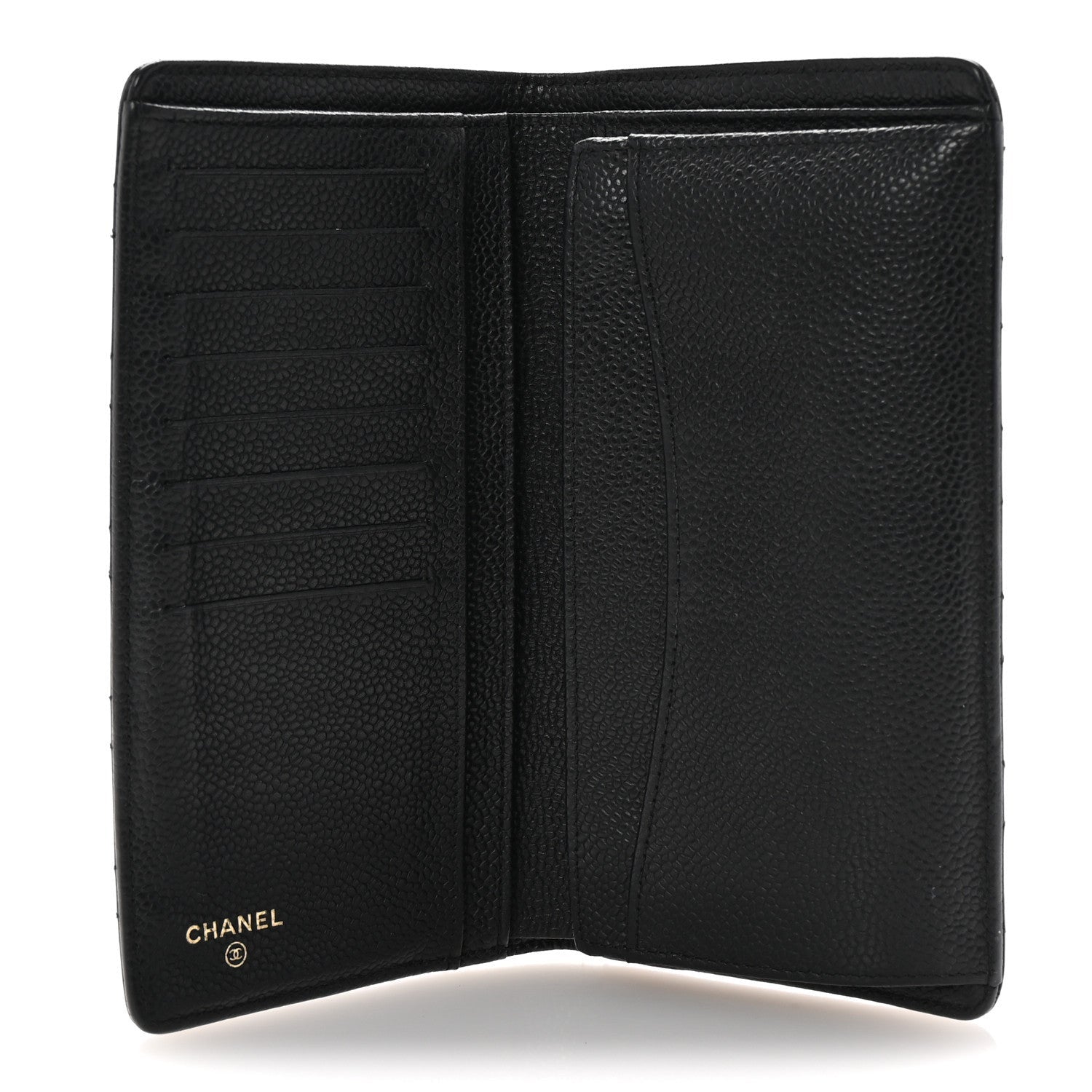 Chanel Caviar Quilted Yen Wallet Black 5 of 7