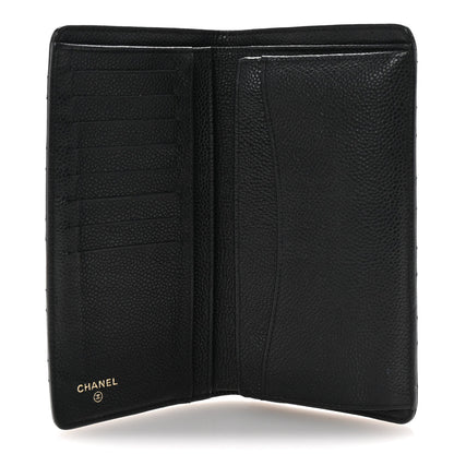 Chanel Caviar Quilted Yen Wallet Black 5 of 7