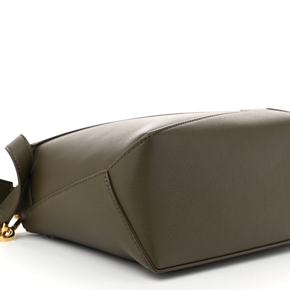 Loewe Calfskin Small Puzzle Edge Bag Dark Khaki Green 8 of 10