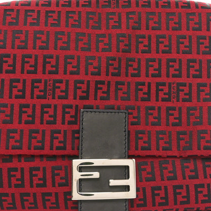 Fendi Zucchino Mama Baguette Red Black 8 of 10