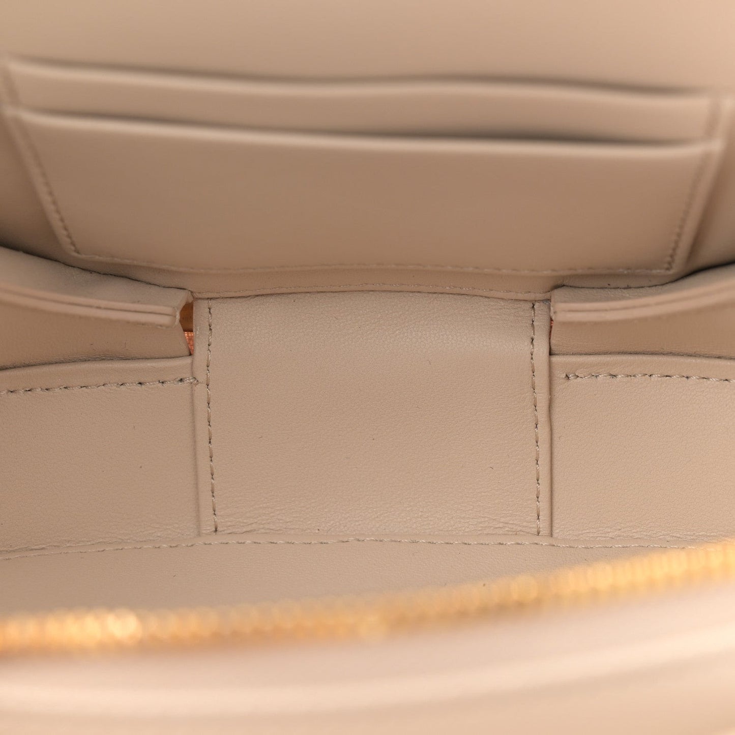 Calfskin CD Signature Oval Crossbody Camera Bag Caramel Beige