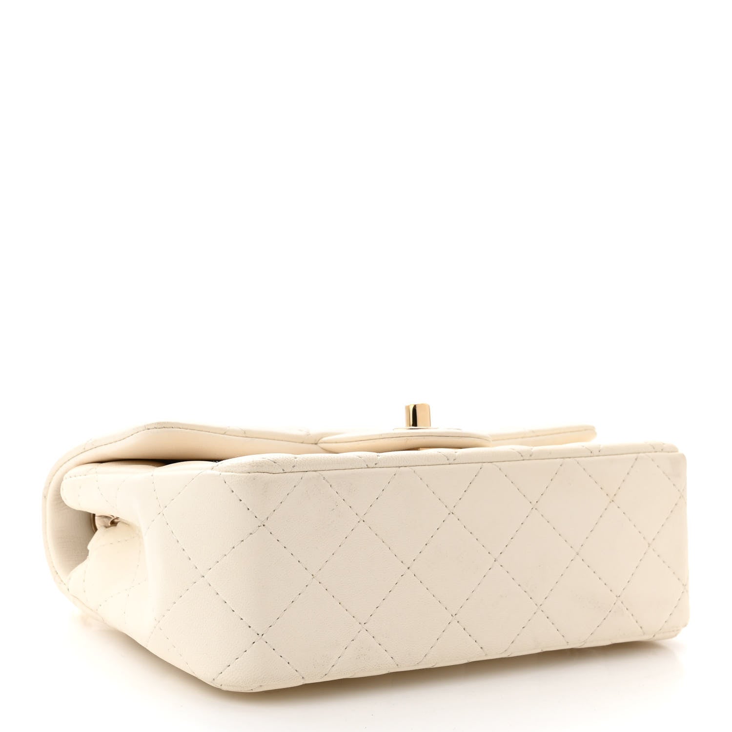 Chanel Lambskin Quilted Mini Rectangular Flap White 4 of 12
