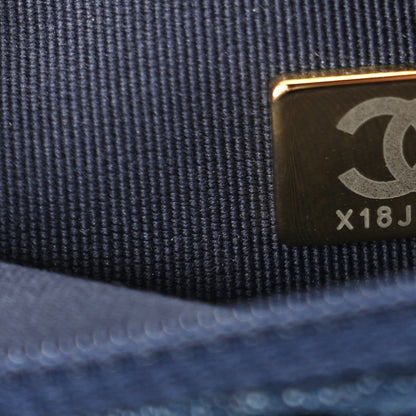 Chanel Denim Quilted 19 Wallet On Chain WOC  Blue 7 of 10