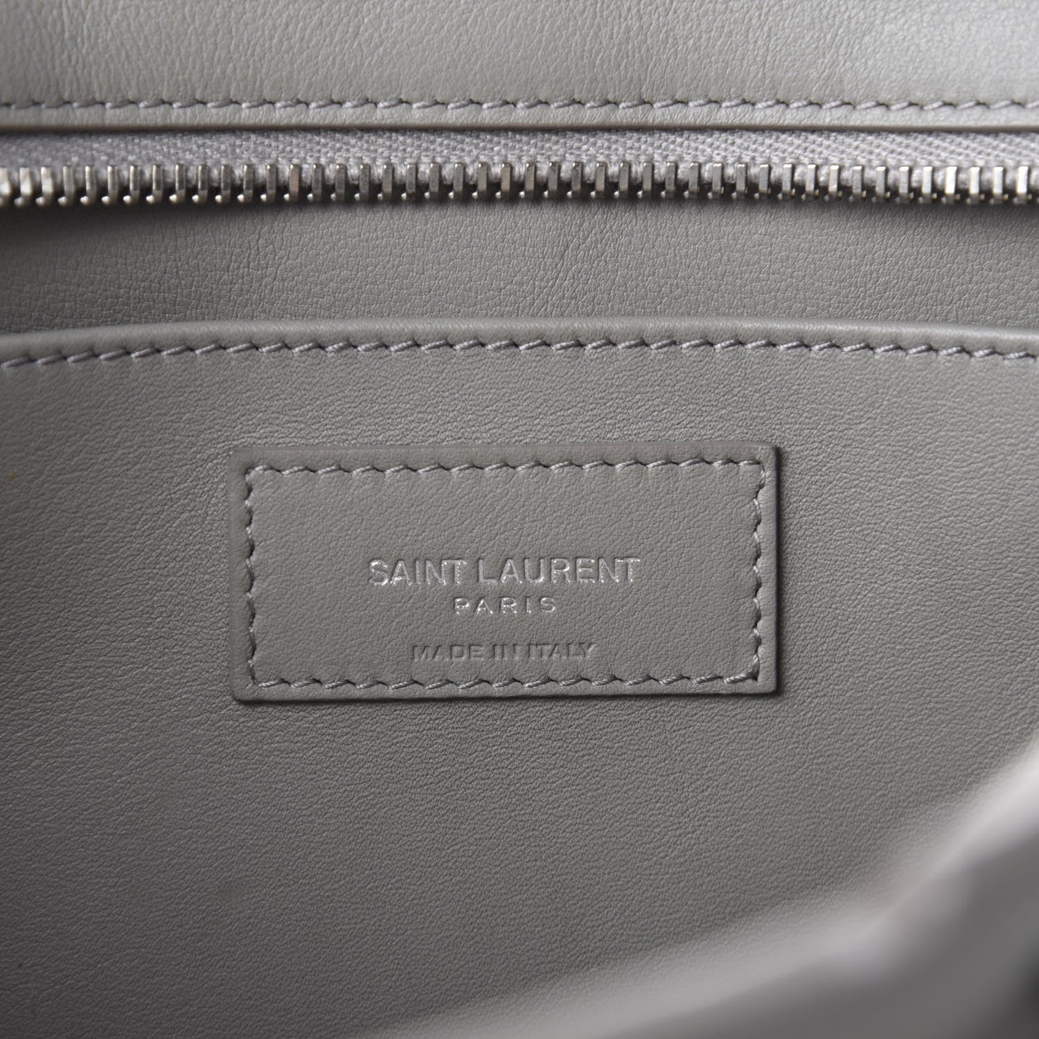 Saint Laurent Calfskin Monogram Baby Cabas Fog 6 of 14