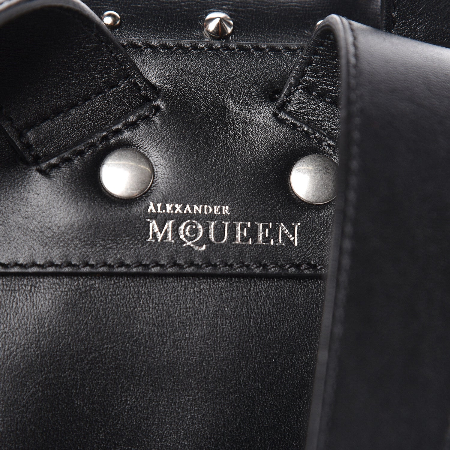 Alexander McQueen Calfskin Studded Padlock Backpack Black 10 of 12