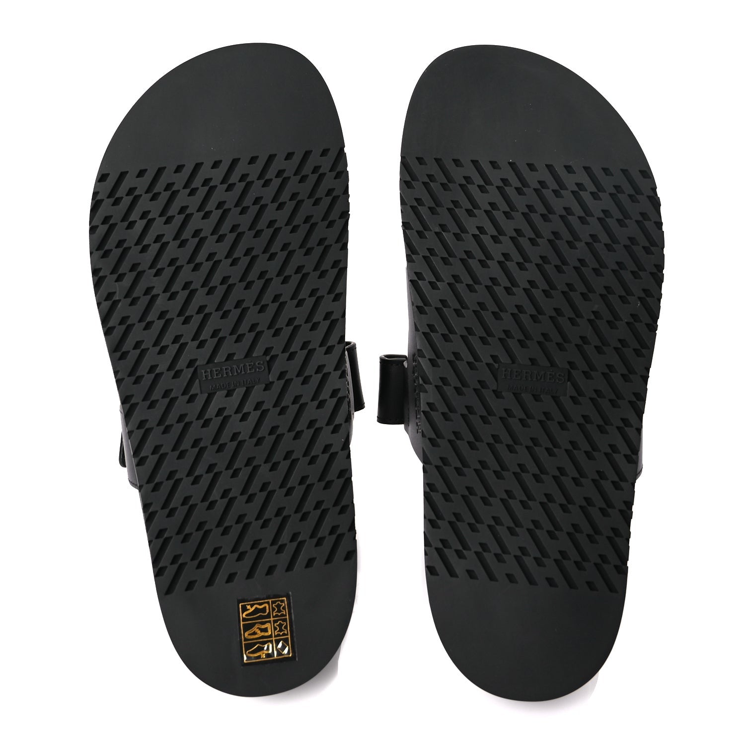 Hermes Calfskin Womens Chypre Sandals 38 Black 6 of 9