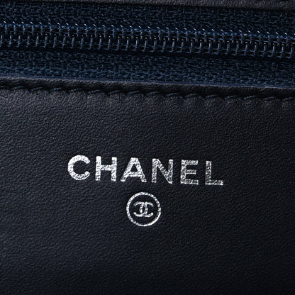 Chanel Velvet Quilted Boy Wallet On Chain WOC Blue 6 of 11