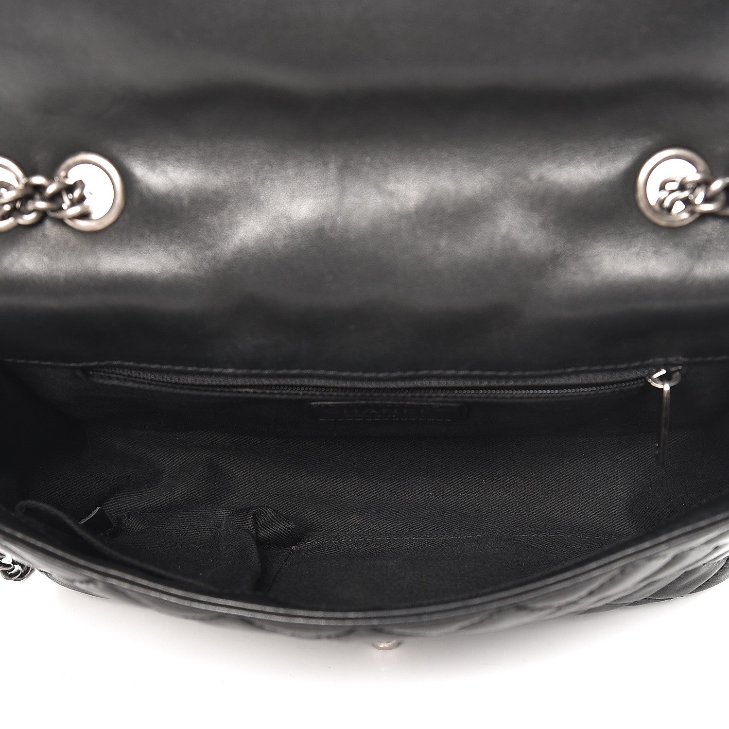 Chanel Calfskin Stitched Quilted Flap Black 5 of 8