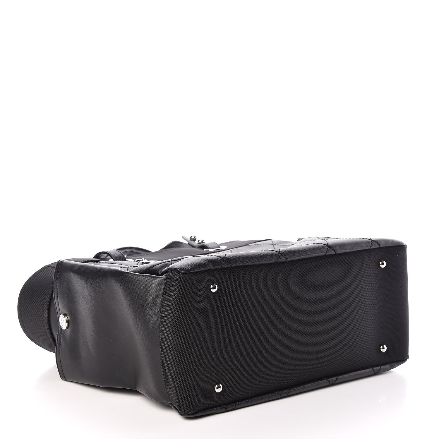 Chanel Coated Canvas Quilted Large Paris Biarritz Tote Black 5 of 14